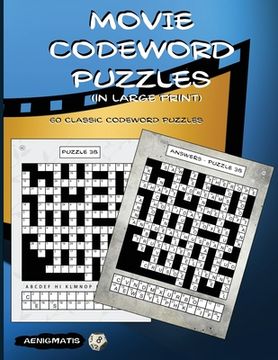 portada Movie Codeword Puzzles (in large print) (in English)