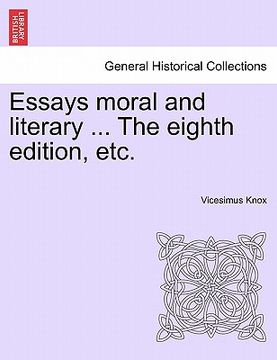 portada essays moral and literary ... the eighth edition, etc. (en Inglés)