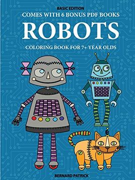 portada Coloring Book for 7+ Year Olds (Robots) (en Inglés)
