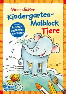 portada Mein dicker Kindergarten-Malblock Tiere (en Alemán)