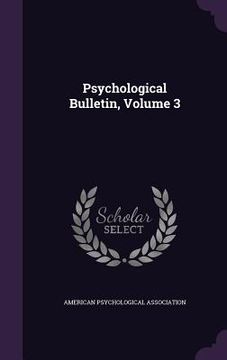 portada Psychological Bulletin, Volume 3