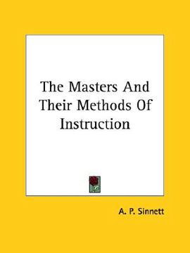 portada the masters and their methods of instruction (en Inglés)