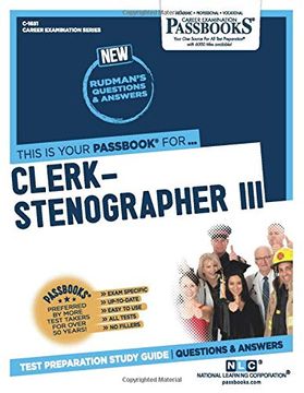 portada Clerk-Stenographer iii (en Inglés)