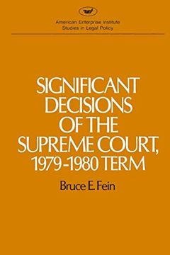 portada Significant Decisions of the Supreme Court 1979-80 (Aei Studies) (in English)