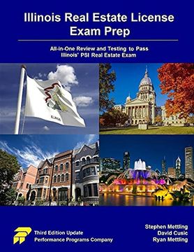 portada Illinois Real Estate License Exam Prep: All-In-One Review and Testing to Pass Illinois' psi Real Estate Exam (en Inglés)