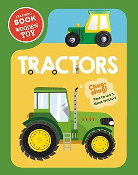 portada Tractors: Wooden toy & Board Book set (en Inglés)