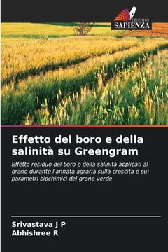 portada Effetto del boro e della salinità su Greengram (in Italian)