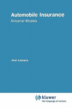 portada automobile insurance: actuarial models