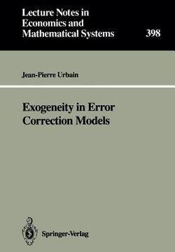 portada exogeneity in error correction models (in English)