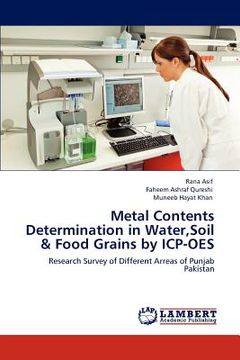portada metal contents determination in water, soil & food grains by icp-oes (en Inglés)