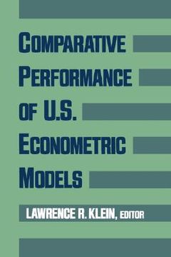 portada comparative performance of u.s. econometric models (en Inglés)