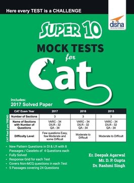 portada Super 10 Mock Tests for CAT (en Inglés)