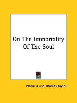 portada on the immortality of the soul (en Inglés)