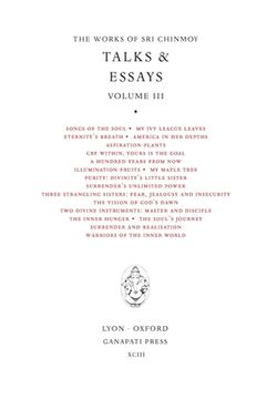 portada Sri Chinmoy: Talks & Essays III (en Inglés)