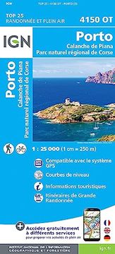 portada Porto Calanche de Piana Parc Naturel Régional de Corse 1: 25 000 (en Francés)