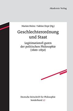portada Geschlechterordnung und Staat (Deutsche Zeitschrift für Philosophie (in German)