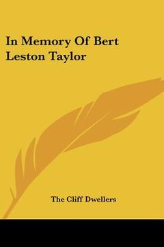 portada in memory of bert leston taylor (en Inglés)