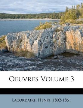 portada Oeuvres Volume 3 (in French)