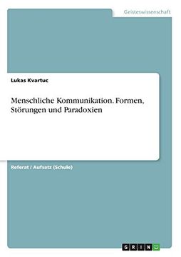 portada Menschliche Kommunikation Formen, Strungen und Paradoxien (en Alemán)