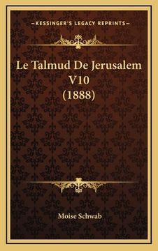 portada Le Talmud De Jerusalem V10 (1888) (en Francés)