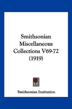 portada smithsonian miscellaneous collections v69-72 (1919) (en Inglés)