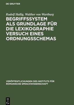 portada Begriffssystem als Grundlage für die Lexikographie Versuch Eines Ordnungsschemas (in German)