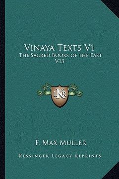 portada vinaya texts v1: the sacred books of the east v13 (en Inglés)