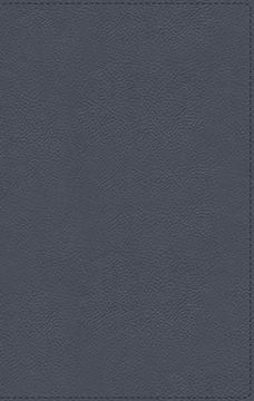 portada Nbla Biblia de Estudio Macarthur, Piel Genuina, Azul Pizarra, Interior a dos Colores