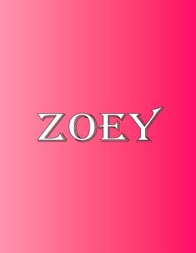 portada Zoey: 100 Pages 8.5 X 11 Personalized Name on Notebook College Ruled Line Paper 