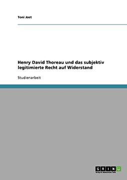 portada Henry David Thoreau und das subjektiv legitimierte Recht auf Widerstand (German Edition)