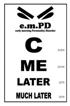 portada e.m.PD Eye Chart: C Me Later Much Later (en Inglés)