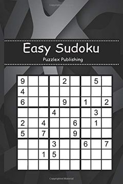 portada Easy Sudoku: Sudoku Puzzle Game for Beginers With Background in the Form of Gray Abstract Cover 