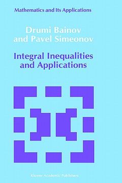 portada integral inequalities and applications (en Inglés)