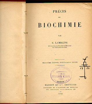 portada précis de biochimie. 3e édition, entièrement revue.