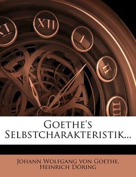 portada Goethe's Selbstcharakteristik. (en Alemán)