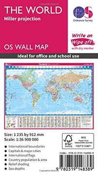 portada The World Miller Projection (os Wall Map) (en Inglés)