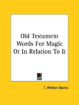 portada old testament words for magic or in relation to it (en Inglés)