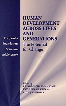 portada Human Development Across Lives and Generations Hardback: The Potential for Change (The Jacobs Foundation Series on Adolescence) (en Inglés)