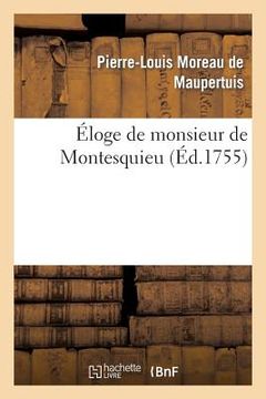 portada Éloge de Monsieur de Montesquieu (en Francés)