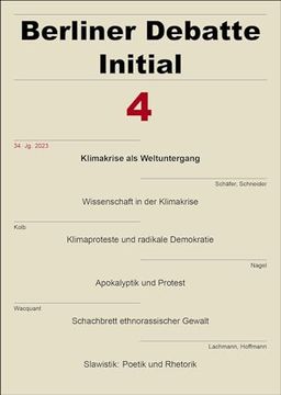 portada Berliner Debatte Initial 34 (2023) 4 (en Alemán)