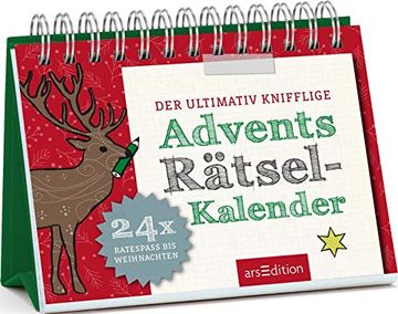 portada Der Ultimativ Knifflige Advents-Rätsel-Kalender: 24 x Ratespaß bis Weihnachten (Adventskalender) (en Alemán)