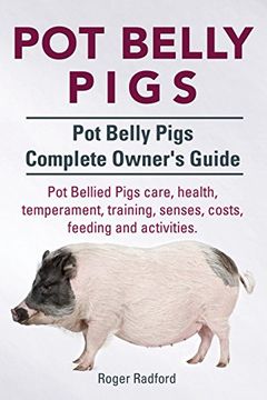 portada Pot Belly Pigs. Pot Belly Pigs Complete Owners Guide. Pot Bellied Pigs care, health, temperament, training, senses, costs, feeding and activities.