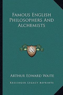portada famous english philosophers and alchemists (en Inglés)