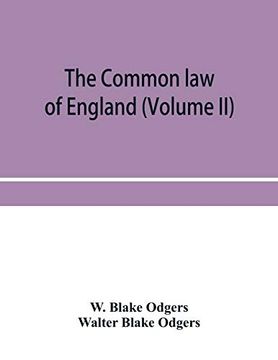 portada The Common law of England (Volume ii) (en Inglés)