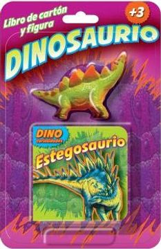 portada Estegosaurio Libro de Carton y Figura Dinosaurio