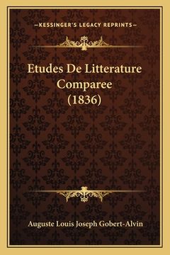 portada Etudes De Litterature Comparee (1836) (en Francés)