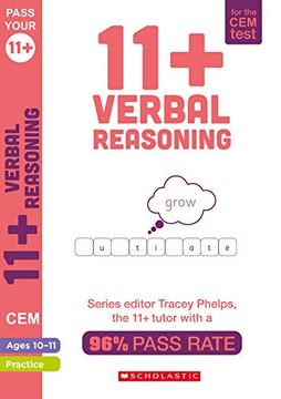 portada 11+ Practice for the cem Test: Tests for Verbal Reasoning (Ages 10-11) by Tracey Phelps, the Tutor With a 96% Pass Rate. (Pass Your 11+) (en Inglés)