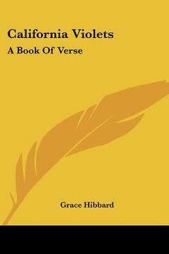 portada california violets: a book of verse (in English)