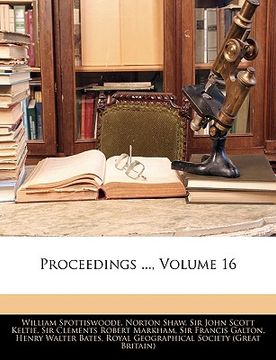 portada proceedings ..., volume 16 (en Inglés)