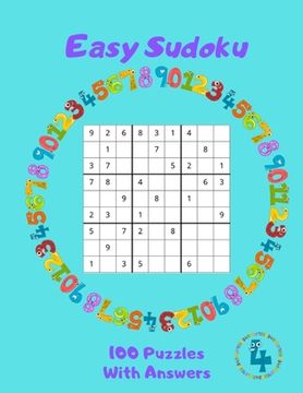 portada Easy Sudoku - 100 Puzzles With Answers: Large Print - Volume 4 (en Inglés)